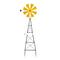 Glitzhome® 3.5ft Yellow Metal Wind Spinner Yard Stake